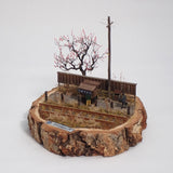 Oden stand and Red Plum Blooming Street Corner : Art Stage K Diorama work 1:150 size