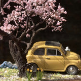 FIAT500F in the spring sunshine : Art Stage K diorama work 1:64scale