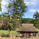 Persimmons left on the tree and Thatched-roof farmhouse : Art Stage K diorama work 1:150scale