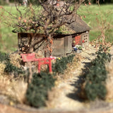 Persimmons left on the tree and Thatched-roof farmhouse : Art Stage K diorama work 1:150scale