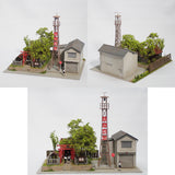 375-10 Fire watch tower and Shrine : Modeling 375, diorama work 1:80 scale